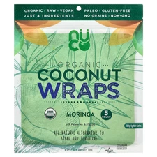 Organic Coconut Wraps, Moringa, 5 Wraps, 14 g Each