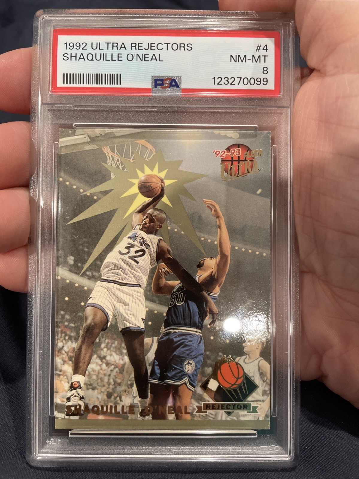 1992-93 Fleer Ultra - Rejector Shaquille O'Neal #4 (RC) PSA 8