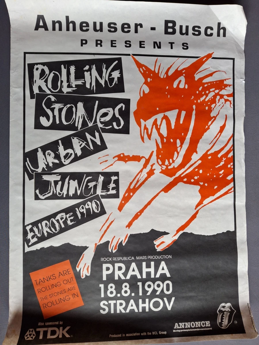 Rolling Stones Urban Jungle Tour Poster Prag Original A1 / Praha / Prague