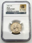 1983-P Spitting Eagle FS-901 Washington Quarter 25C NGC MS66 BIG Label Error BM1