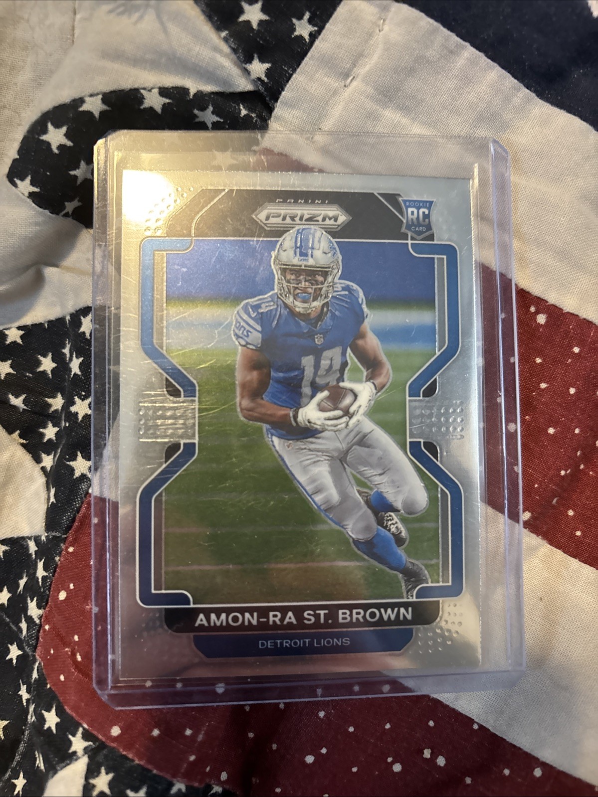 2021 Panini Prizm Amon-Ra St. Brown #358 Silver Prizm Rookie (Free Shipping)