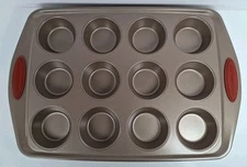 Rachael Ray Non Stick 12-Cup Muffin & Cupcake Pan Carbon Steel