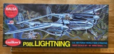 Guillow's Lockheed P-38L Lightning Giant Scale Kit 2001 40" Wing Span NIB