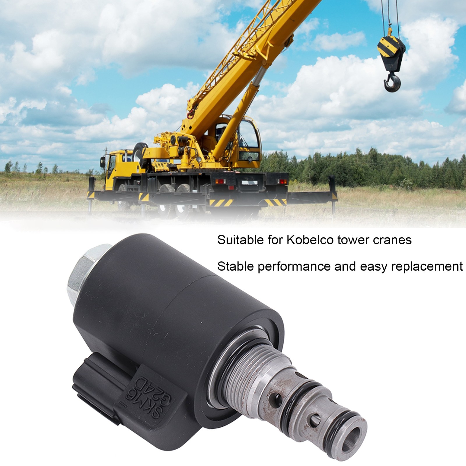 3 Way Electric Solenoid Valve Stainless Steel Valve Replacement Tower Crane