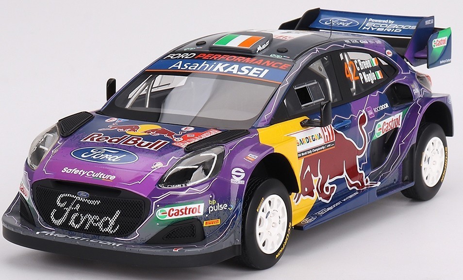 Ford Puma Rally1 Sardegna 2022 voiture miniature 1:18 True Scale TS0491 Breen Nagle