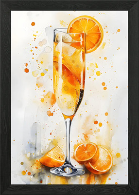 Gerahmtes Wandbild Fruchtig Orange Mimose Poster Leinwanddruck Bild
