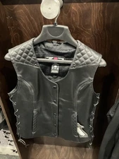 Z1r Gaucha Women’s Leather Concealed Carry Vest Small