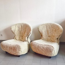 PAIRE DE FAUTEUILS CHAUFFEUSES VINTAGE FEMINA BODY DE ANNIE HIERONIMUS CINNA 90S