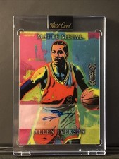 Allen Iverson TRUE 1/1 Artist Proof Autograph Wild Card Matte Metal-Andy Warhol