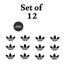 Set of 12 adidas vinyl decal stickers party decal pick your color and size