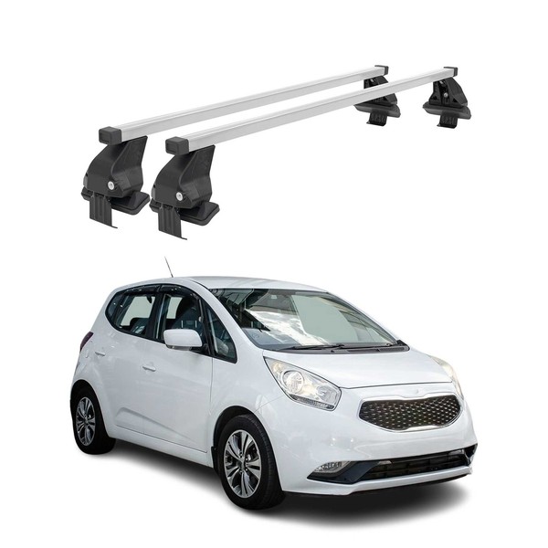 Menabo DachträGer GrundtäGer FüR Kia Venga 2014-2019 50Kg Stahl Silber 2 Tlg-image