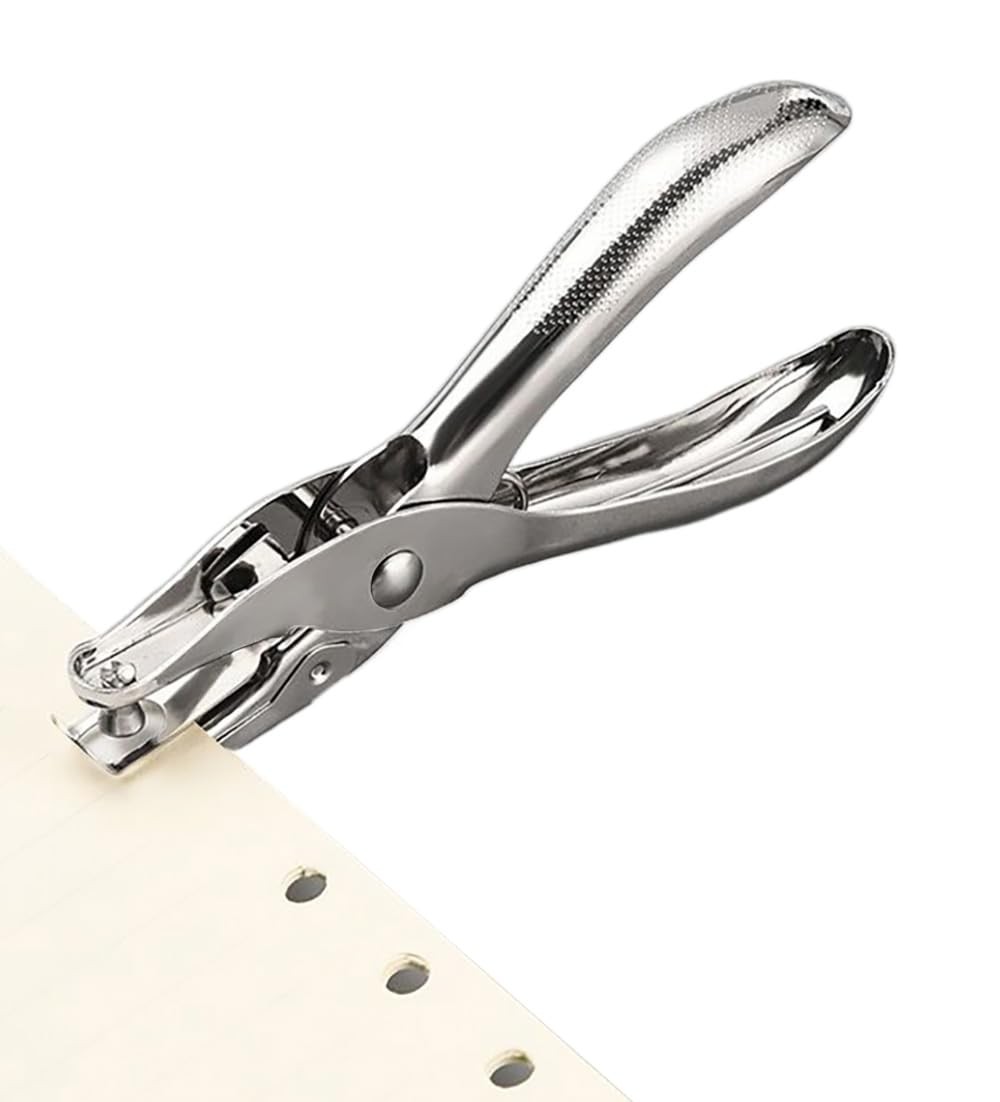 3 Piece Mini Hole Punch Set - Small & Large Circle for DIY silver 