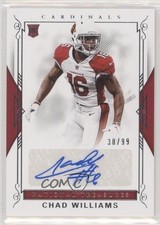 2017 Panini National Treasures Rookie Signatures 30/99 Chad Williams Auto z5i