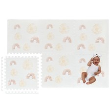 Play Mat for Babies  Toddlers - 6 Interlocking Non-Toxic EVA Foam Tiles, 4x6 ft