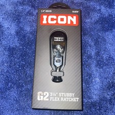 ICON 1/4 in. Drive 3 1/4  Stubby Flex Ratchet...