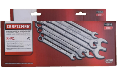 #ad Craftsman 8 Piece Standard 12 Point Combination Wrench Set SAE Inch NEW SEALED $19.99