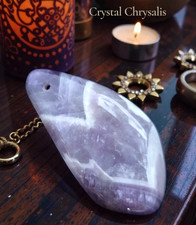 Natural Polished Drilled Dream Amethyst Quartz Crystal - 25.6 Grams