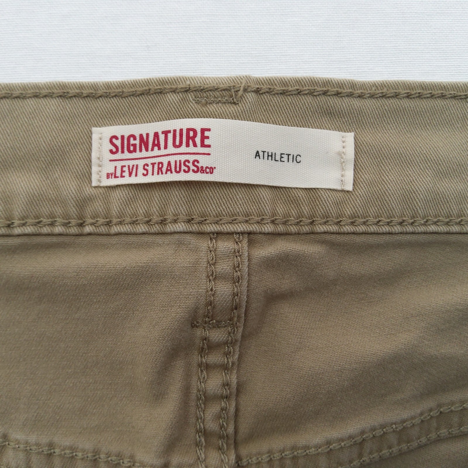 Levis Signature Athletic Fit Mens Stretch Brown Denim Jeans Size 38x30 (38×28) thumbnail 5