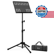 Vekkia Sheet Music Stand-Metal Professional Portable Perforated Music Stand with