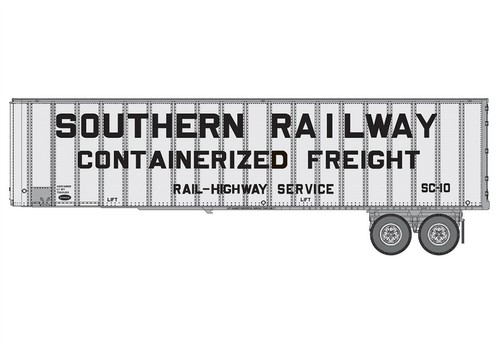 Remolque Walthers 949-2614 HO Southern Railway Flexi-Van 40' (paquete de 2) | Zustand: New