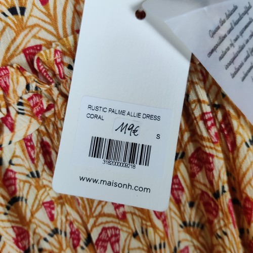 Maison Hotel Dress Size Small Yellow Maxi Floral Boho Halterneck Strappy NWT - Picture 8 of 20