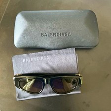 Balenciaga BB Logo Black Full Rim Sunglasses w/ Hard Case  Cloth