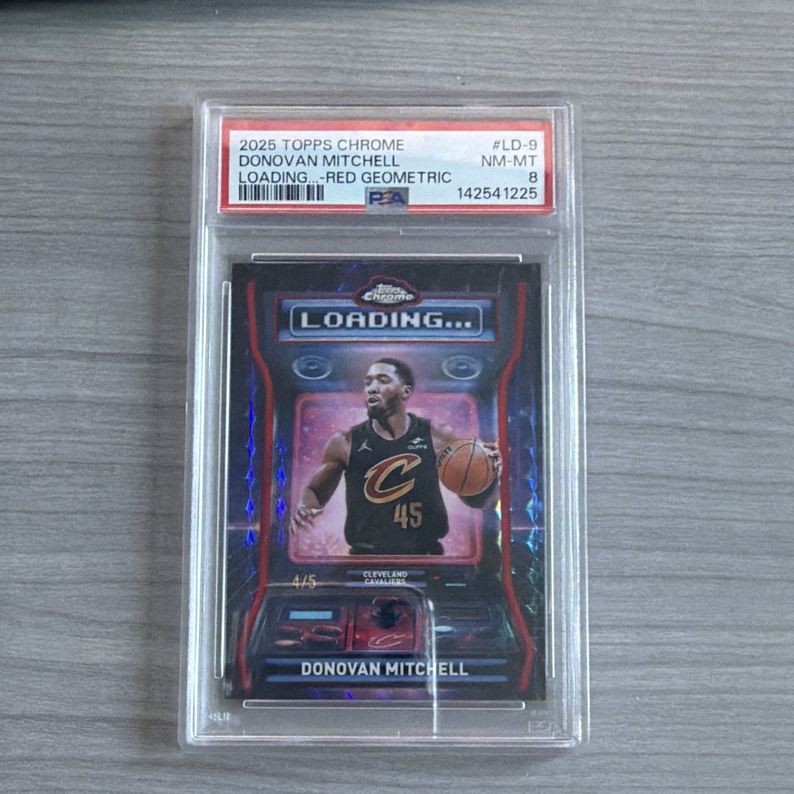 2025 Topps Chrome Donovan Mitchell Loading Red Geometric