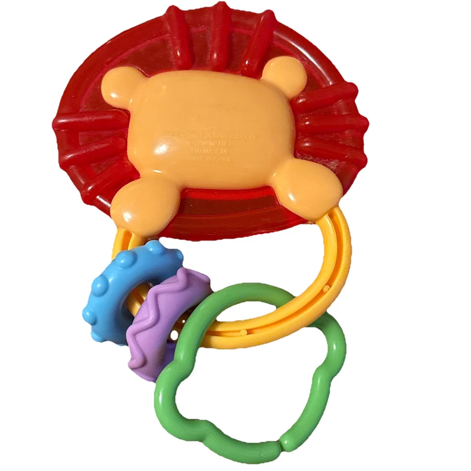 Anillo de dentición Fisher Price bebé león mordedor sonajero juguete Foto 4 de 4