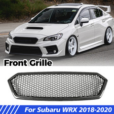 Carbon Fiber Look Front Bumper Grille Grill F...
