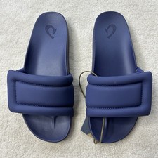 OluKai Sunbeam Slide Comfort Sandal Women  s 8 Puff Strap Navy Blue