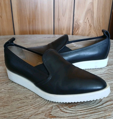 Evelane Woman Oxford Shoes Black Leather Sz 7