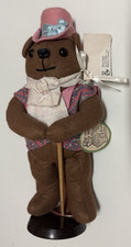 1991 TEDDY BEAR ON STAND NANCY DOYLE ALT BEAR HANDCRAFTS BY LOUISE #NO.11 IN SA