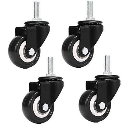 M8X25Mm 4 Pieces Load-Bearing 240Kg PU Rotating Caster Trolley Furniture Caster