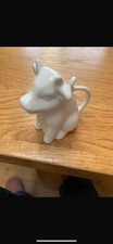 Small White Vintage Cow Milk Jug