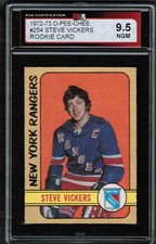1972 73 OPC O-Pee-Chee #254 Steve Vickers Rookie Rc KSA 9.5 NGM Rangers