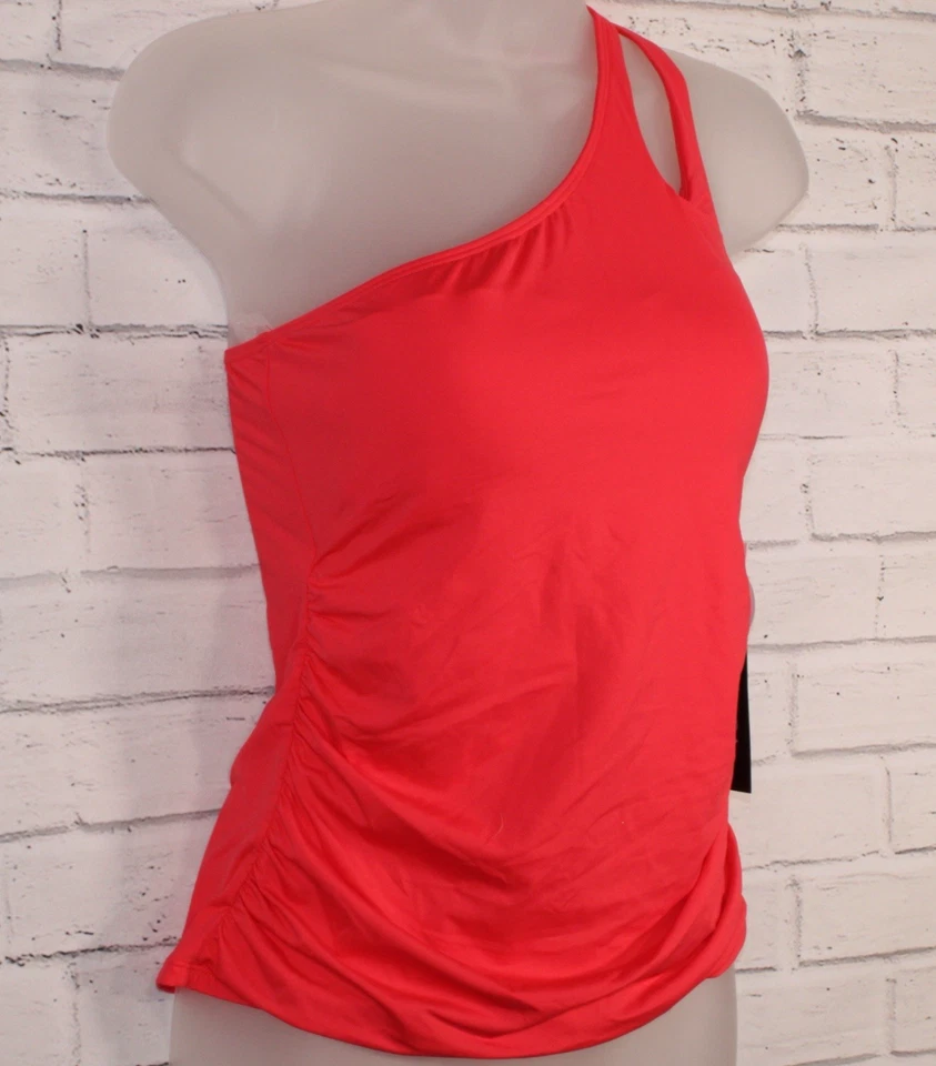 Топ танкини La Blanca Island Goddess с контролем живота на одно плечо гуава размер 8 новый с ценниками - Изображение 4 из 4