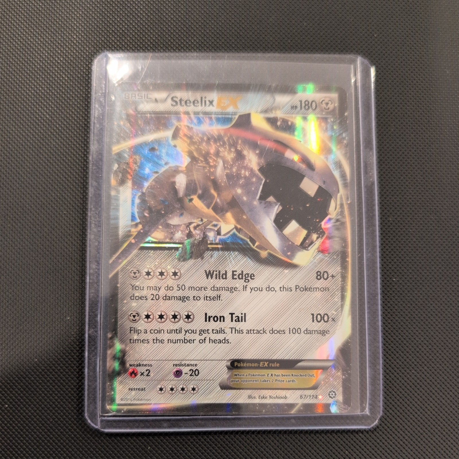 Steelix EX 67/114 Steam Siege LP Ultra Rare Pokemon Card