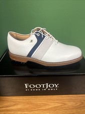 Footjoy Premiere Mens Versatrax White Blue Leather Golf Shoes New NIB 54534