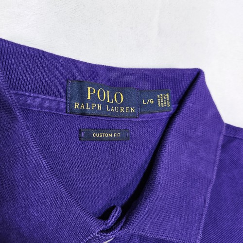 Polo Ralph Lauren Polo Shirt Mens Large Clemson Purple Orange Pony Golf Pique - Picture 3 of 8