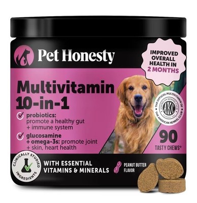 PetHonesty Multivitamin for Dogs Max Strength Supplement 90 CT - chicken flavor