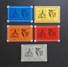 Set Of 5 x Vintage Playing Cards - White Corners - Buffalo And Niagara Falls