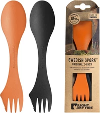 Spork Original 2-Pack 3-In-1 Camping Spoon Fork Knife Combo Reusable Travel & Ca