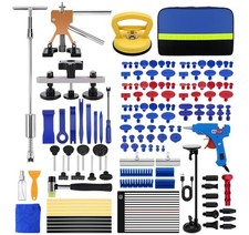 Liwogi 142pcs Paintless Dent Repair Puller Kit Led Board Slide Hammer Pdr New