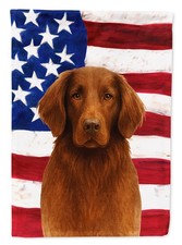 Caroline's Treasures Liver Flat-Coated Retriever American House Flag