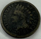 1860 Pointed Bust Indian Head Cent Exact Coin Imaged #IND1192