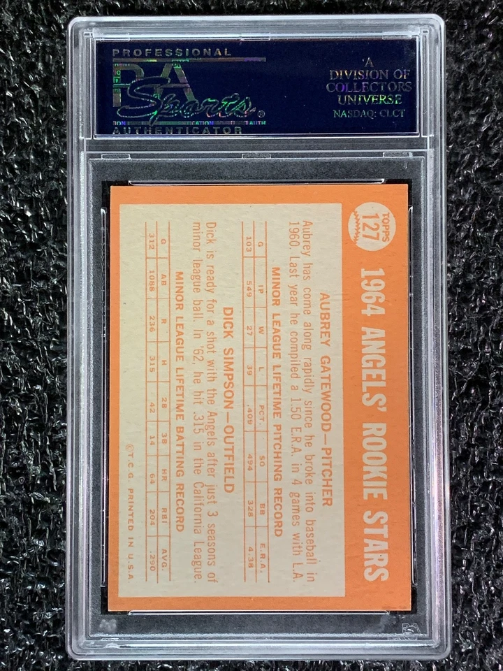 1964 Topps Baseball #127 Angels Rookies PSA 9 - Image 2 of 2
