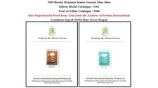 Birma Myanmar starszy generał Than Shwe - rzadkie dowody MNH Liberia 1999