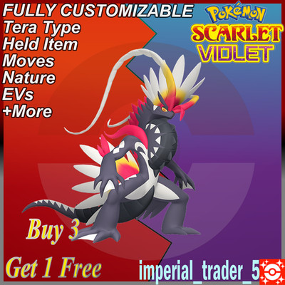 Pokémon Scarlet and Violet Event   Shiny Koraidon   W/ Best 6IV Customizable