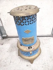Nesco Vtg 0190 Perfect Oil Kerosene  Cabin Heater Original Enamel Blue White 