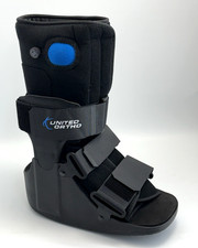 United Ortho Short Air Cam Walker Fracture Boot Small Black New